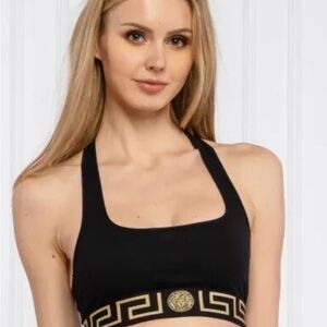Versace Black and Gold Sports Bra
